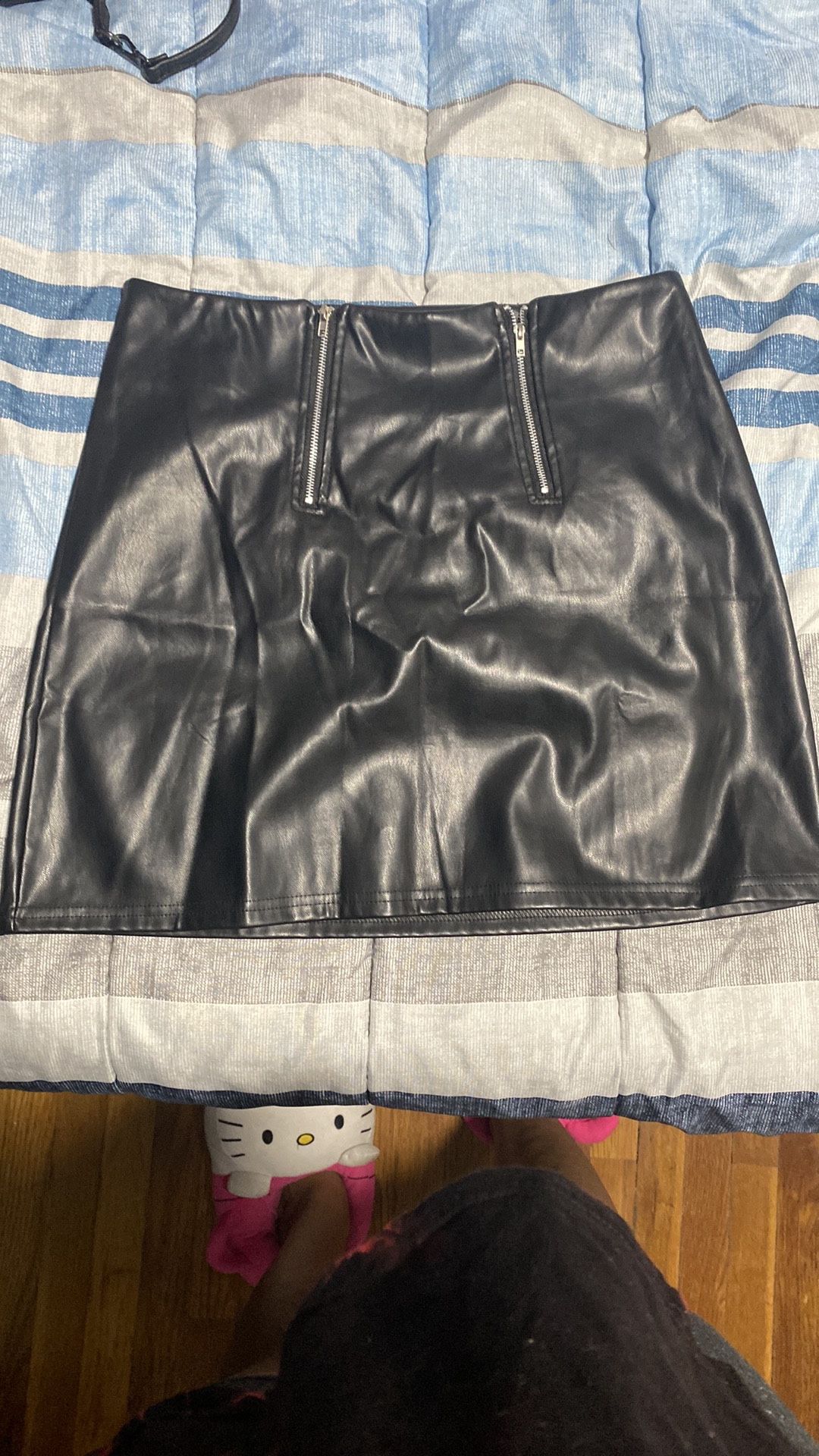 Faux leather miniskirt