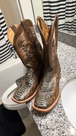 Real snake skin boots