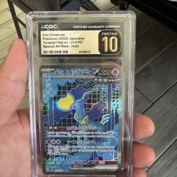 ⚙️ CGC PRISTINE 10 ⚙️ IRON CROWN ex SAR | TERASTAL FEST | FUTURE PARADOX 