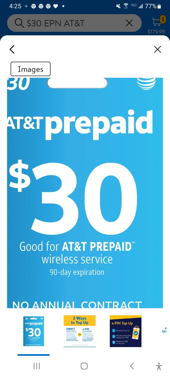 Att E Pin Number $30 Prepay