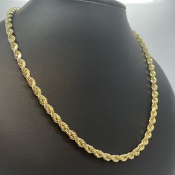 Gold Chain Rope 14K Solid New 