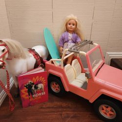 First Generation Jeep 4x4, Doll, Horse