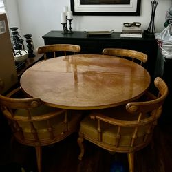 Wood Dining Table & 4 Chairs