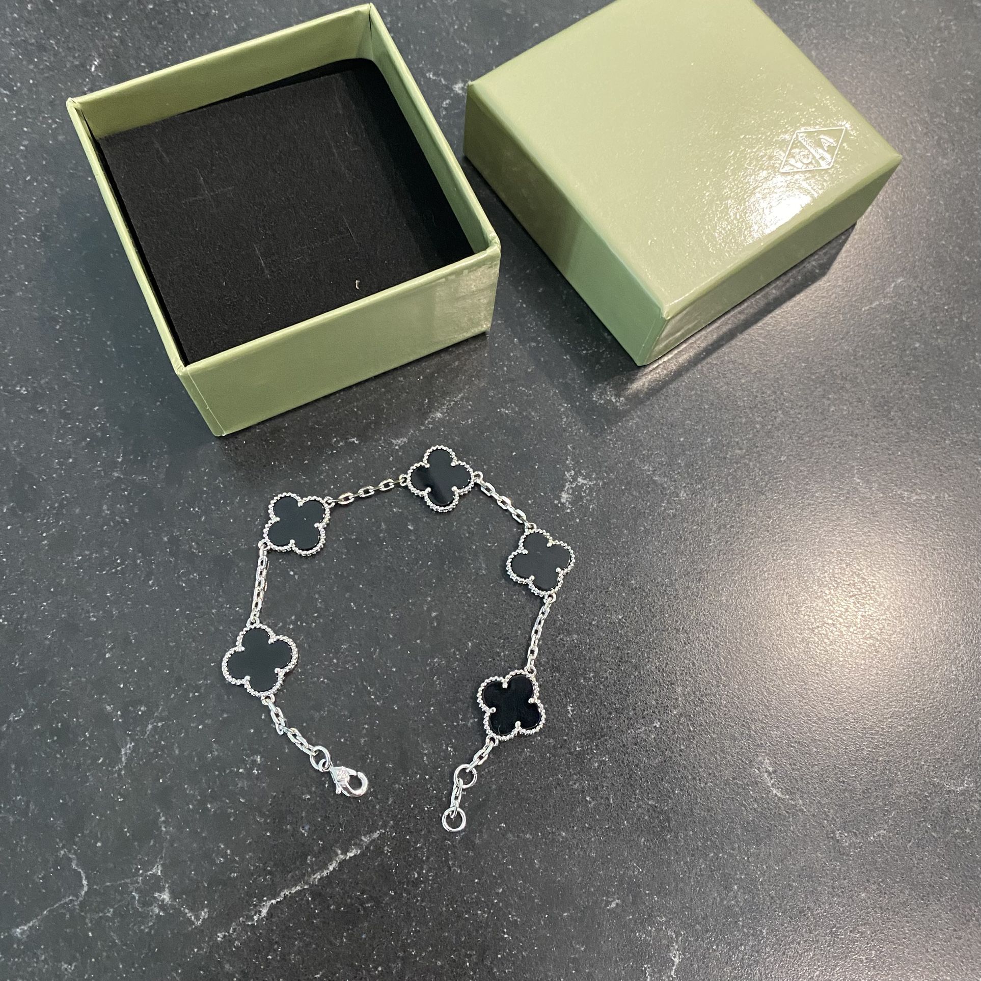 Van Cleef & Arpels Black Silver Bracelet