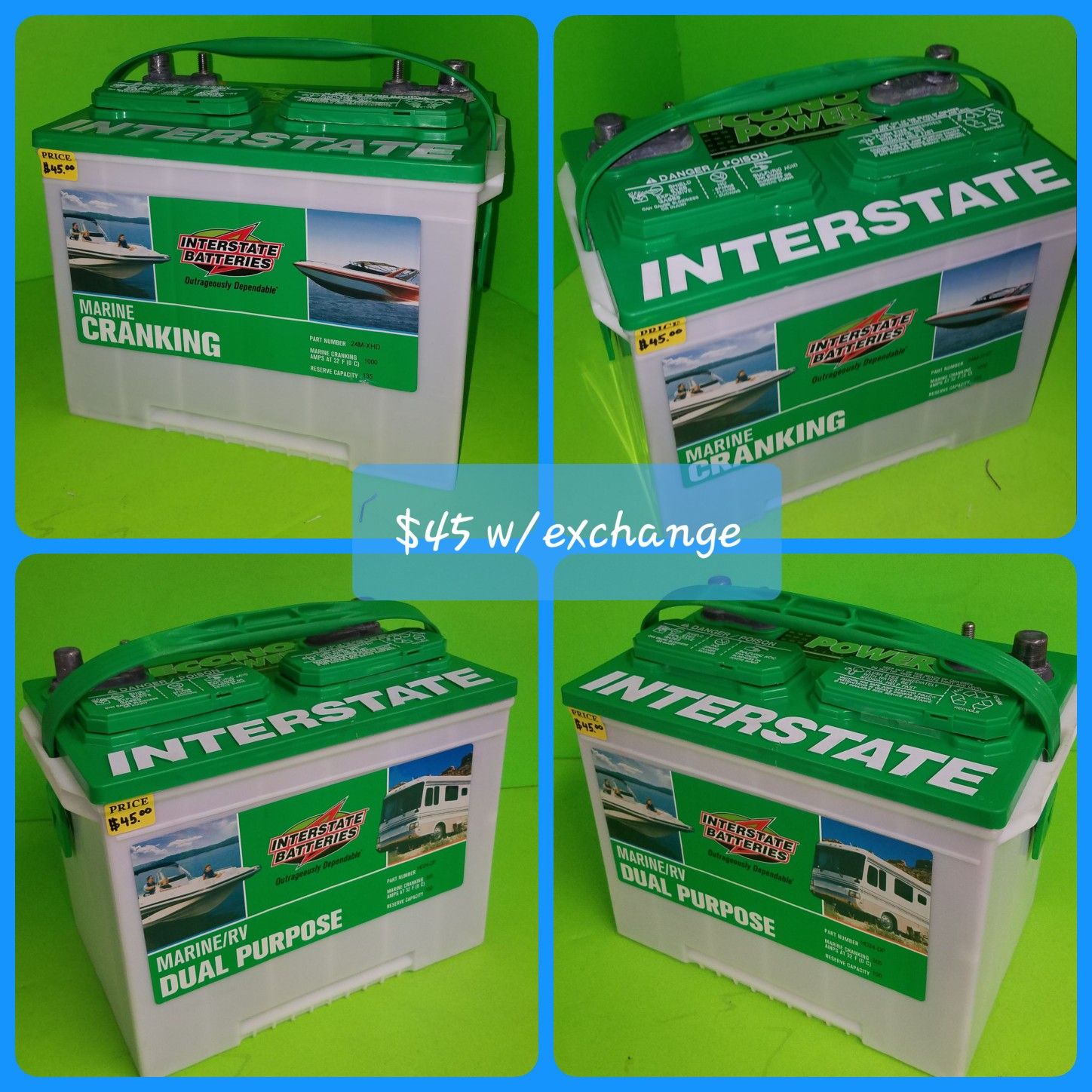 ■Marine & RV Batteries Starting @ $45 w/exchange■6 Month Warranty■OPEN 7 DAYS A WEEK!■
