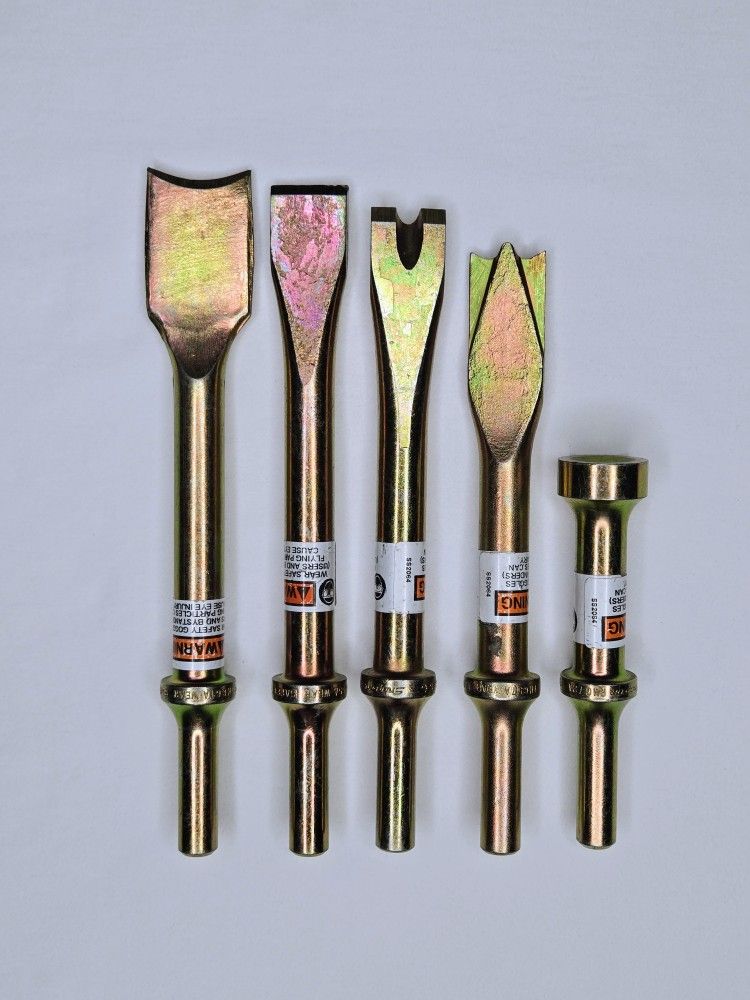 Snap On Tools 5 PC. Air Hammer Chisel Bits