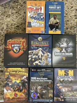 West Virginia Mountaineers Football and Basketball DVDs & VHS tapes