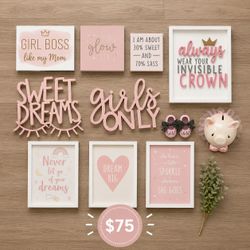 Pink Girls room decor