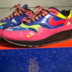 Nike Air Max1 Size 8.5 Premium Chinese Year Longevity Blue Pink