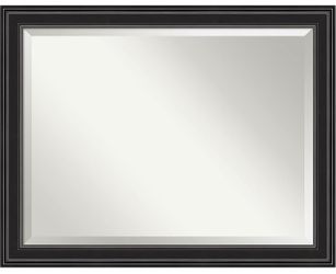 Large Wall Mirror with Black Frame