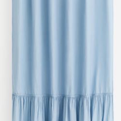 Ruffled Blue Shower Curtain 