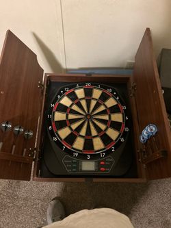 Dart board. electronic gaming.
