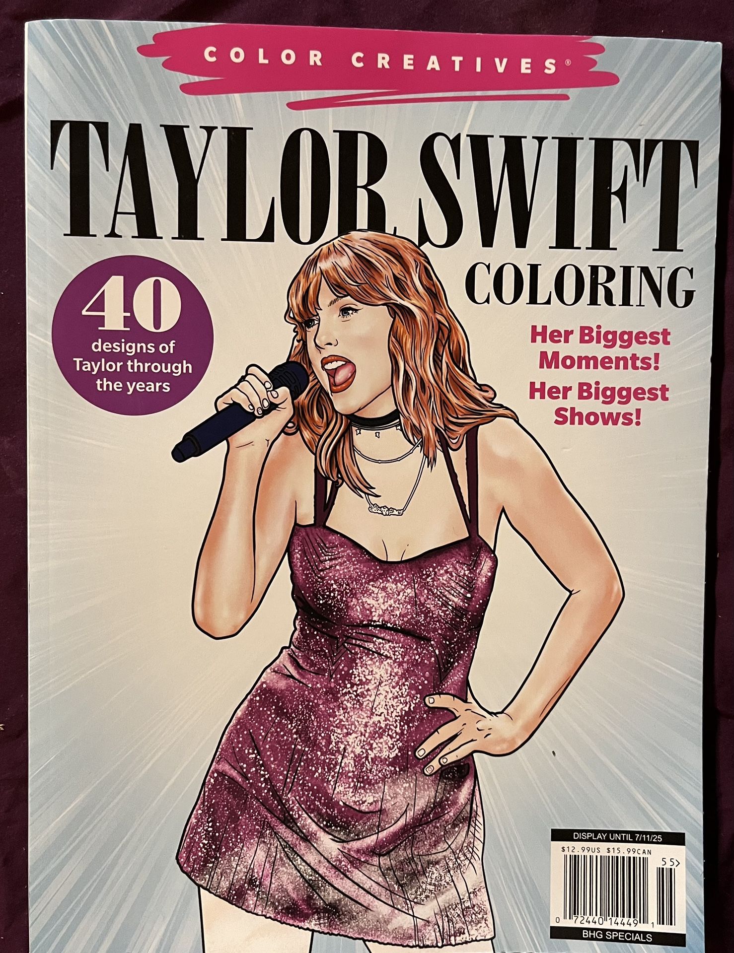 Taylor Swift Coloring Book 40 Years 