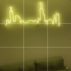 Neon LED Chicago Skyline 