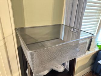 Silver Mesh Storage Basket