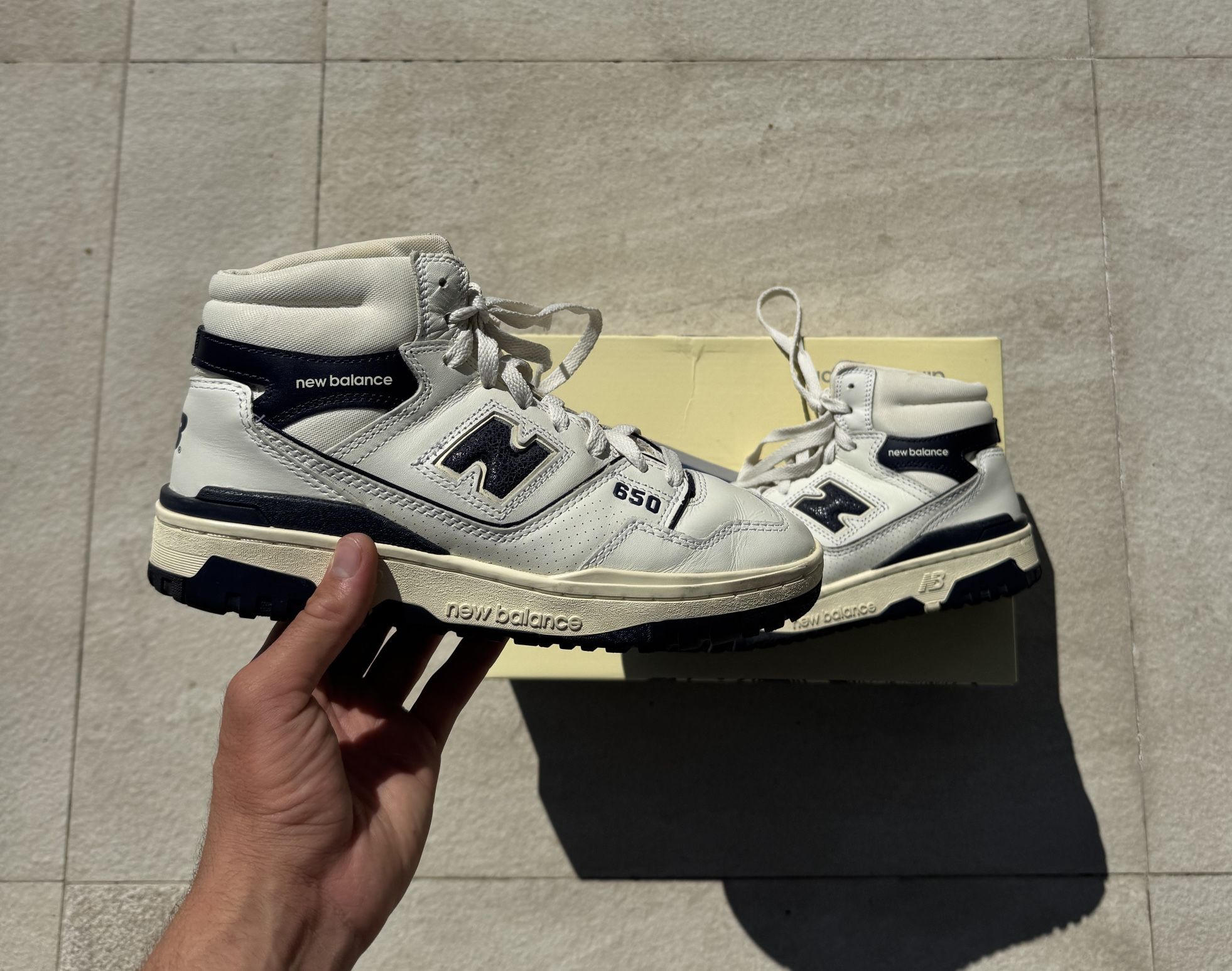 Aime Leon Dore New Balance 650R Navy - Size 5 - Lightly Used 