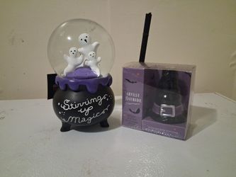 Halloween Snow Globe and Reed Diffuser Set