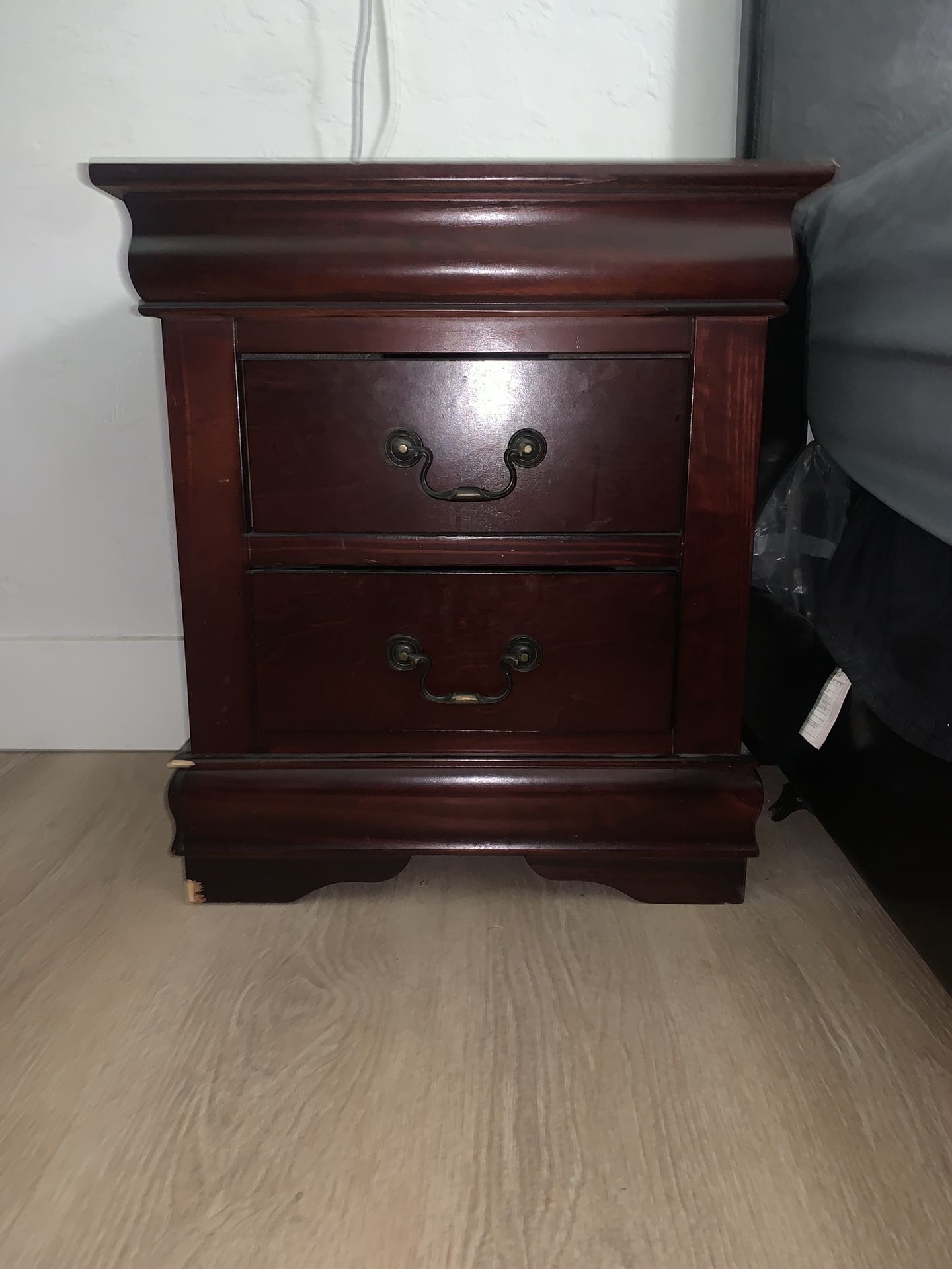 Deep Reddish Brown - Dresser, Chester, And Side Table.
