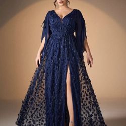 Vestido De Fiesta Como Nuevo Una Sola Puesta 1 XL 