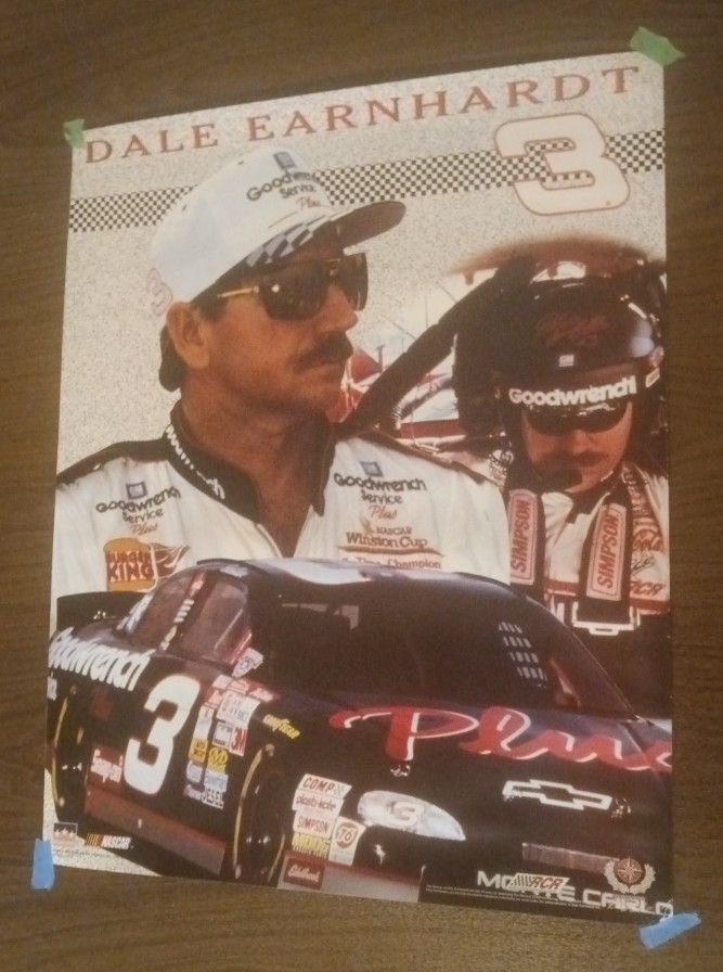 DALE EARNHARDT #3 Monte Carlo Poster 20x16  -  Never Used 