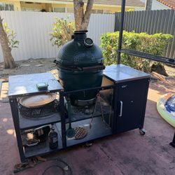 Large Big Green Egg with GDLF Outdoor Kitchen Station & Accessories (Offers Considered)