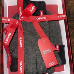 Levi’s Grey Hat And Glove Set