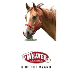 Weaver Leather Adjustable Patterned Nylon Basic Horse Halter (Red) Size Small (500-800lbs) 