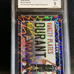 2020 Hoops 💥 Kevin Durant 💥 Vanity Plates PURPLE Explosion GMA 9 Near Mint 💎 - Brooklyn Nets / Phoenix Suns