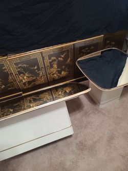 Vintage Mirrored Coffee Table And End Table Set