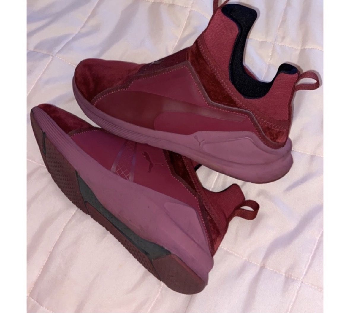 Burgundy Suede Puma Fierce Size 8