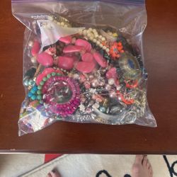 Bag Of Mixed Costume Jewelry