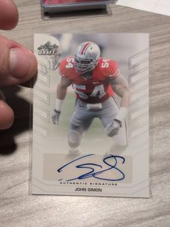 Autographed football card