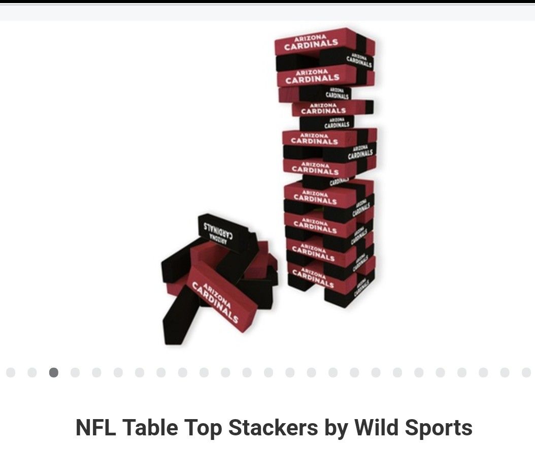 Reduced New Arizona Cardinals NFL Jenga Game