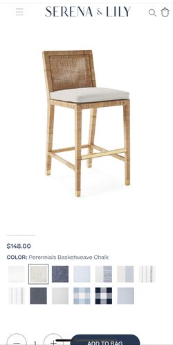 Serena & Lily Balboa Barstool Cushions with Covers