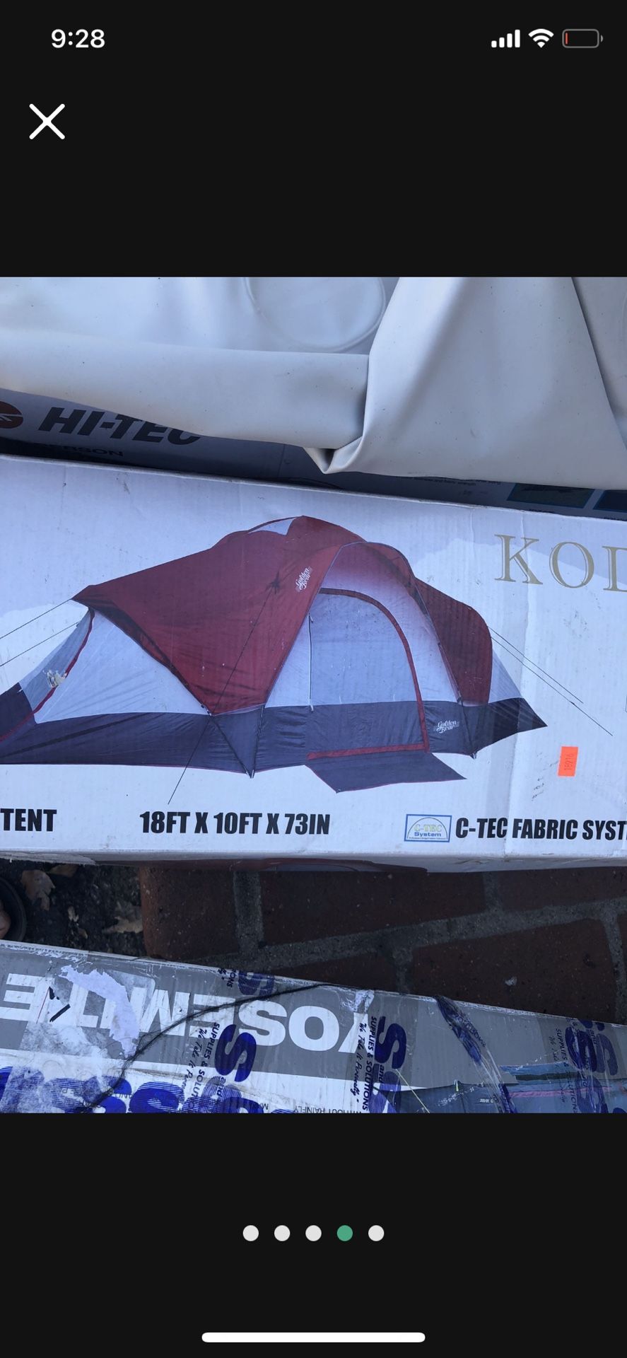 Like New 10’ X10’x 73” Dome Tent In Box Complete With All Prices Have Many In Or Without A Box