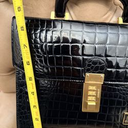 Dunhill messenger bag  attache briefcase mens $200 crocodile black leather lowest price