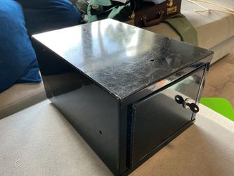 Black Metal Safe w/ key