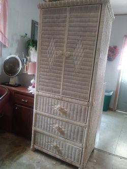 Wicker armoire Antique