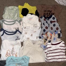 Big baby boy clothes bundle - 37 items, 3M and up! Disney, Hurley & more