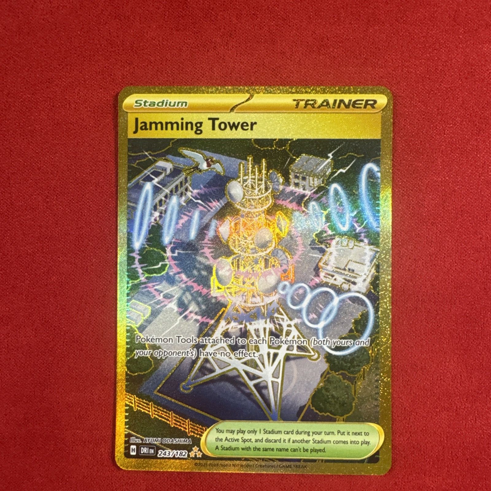 Jamming Tower Hyper Rare Gold Card 243/182 Destined Rivals Mint