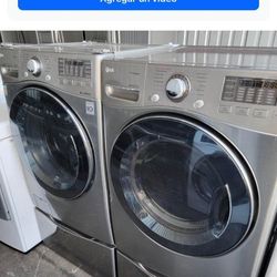 Lg Washer And Dryer Front Load Set Large Capacity With Pedestal 