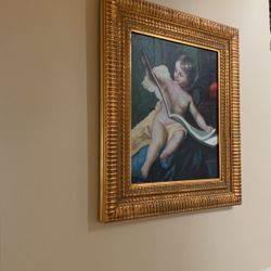 Hand painted in gold Frame