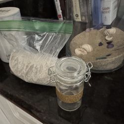 Decorative Craft Sand, Shells, and Jars
