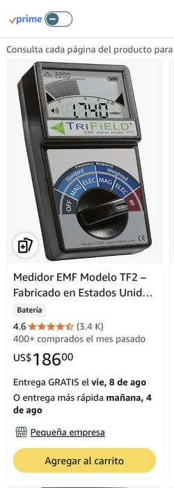 Medidor EMF D : radio/magnético/eléctrico