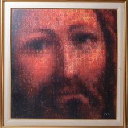 “Jesus Collage” Original Signed – Digital Mosaic Art by Famous Artst Eduardo Pla