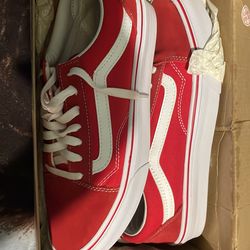 Red vans size 9