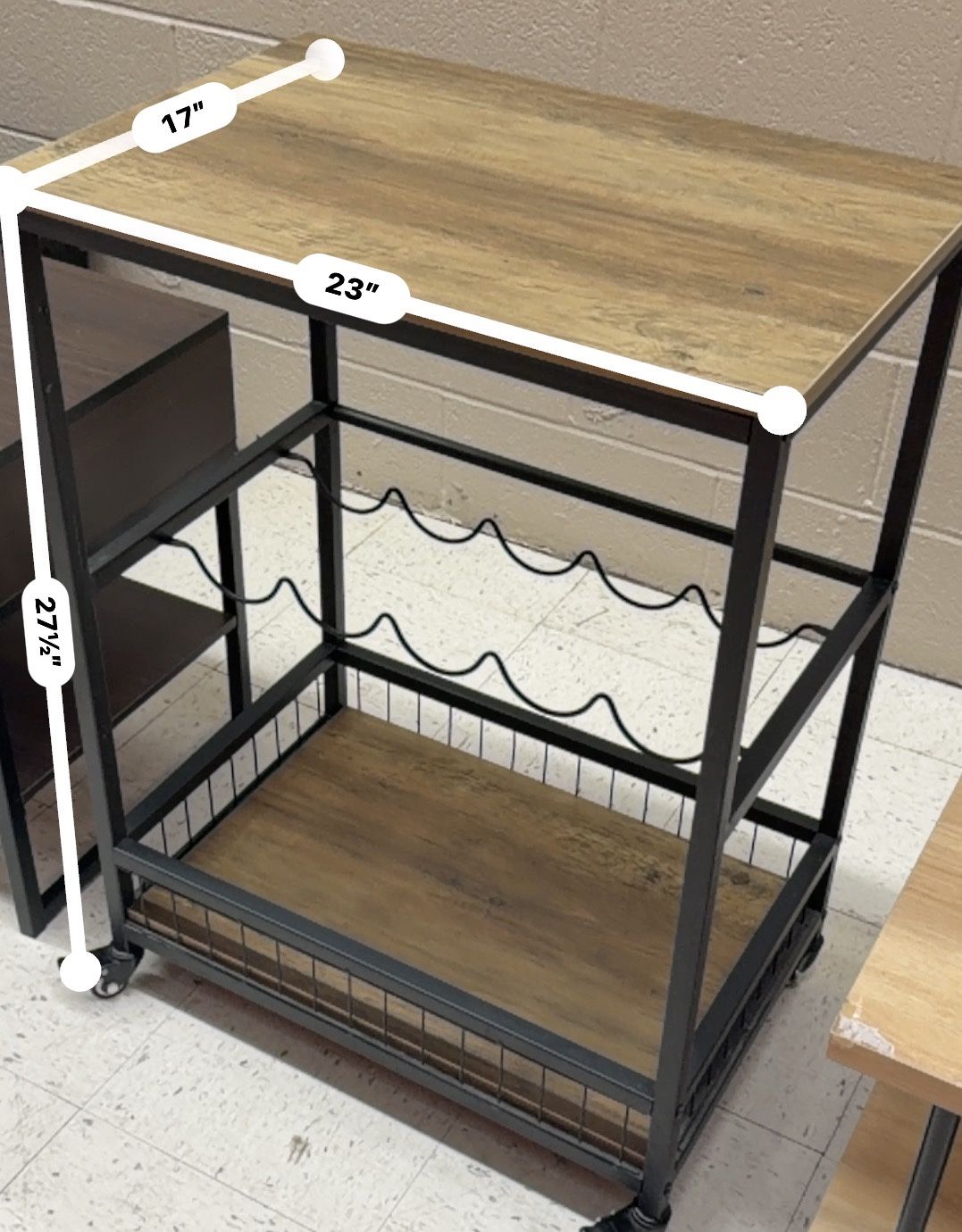 Bar Cart On Wheels
