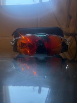 Sport Sunglasses with Red Mirror Lens