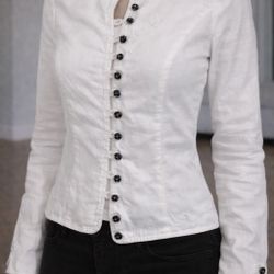 White Button Front Blouse – Size L