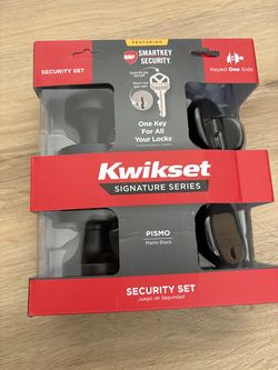 Kwikset Pismo Signature Series Security Set Matte Black New